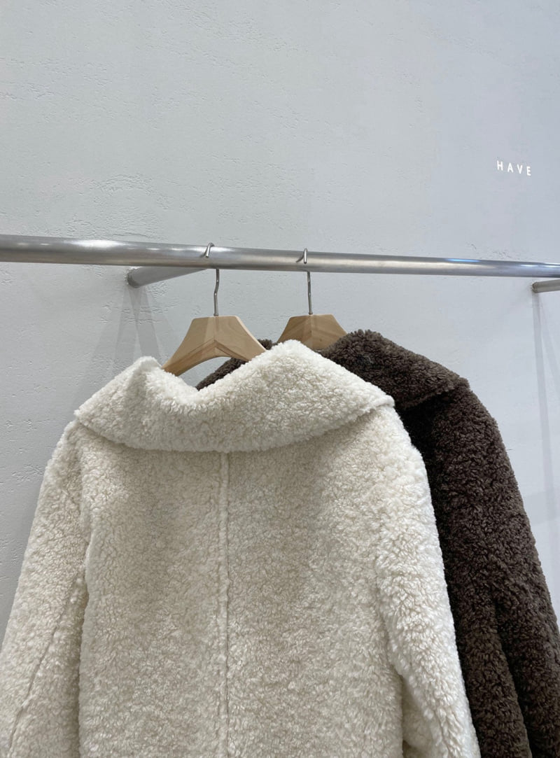Have - Korean Women Fashion - #vintageinspired - Big Collar Shearling Jacket - 4