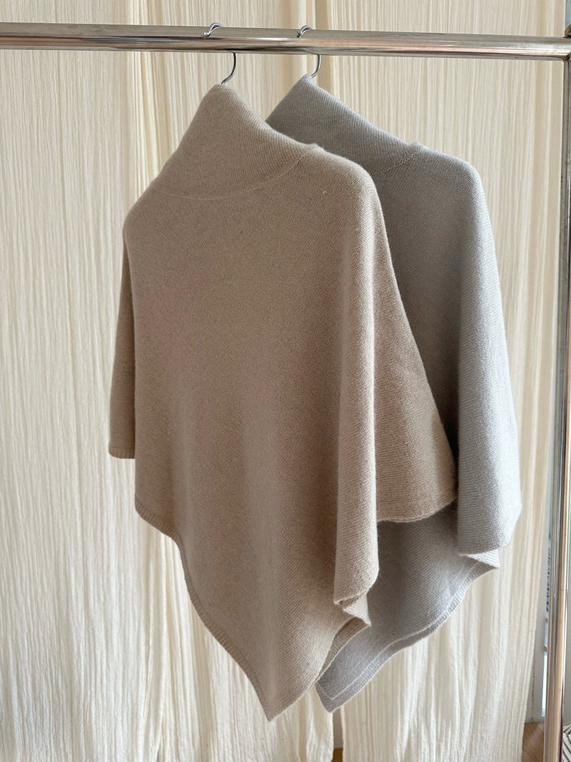 Have - Korean Women Fashion - #womensfashion - Turtle Neck Square Cape - 6