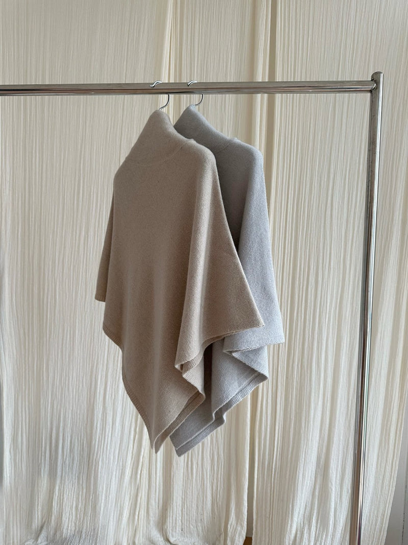 Have - Korean Women Fashion - #womensfashion - Turtle Neck Square Cape - 8