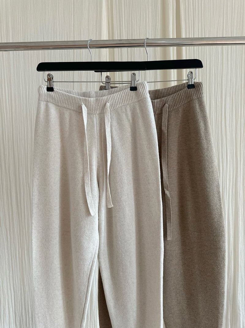 Have - Korean Women Fashion - #womensfashion - Cell Knit Jogger Pants - 2