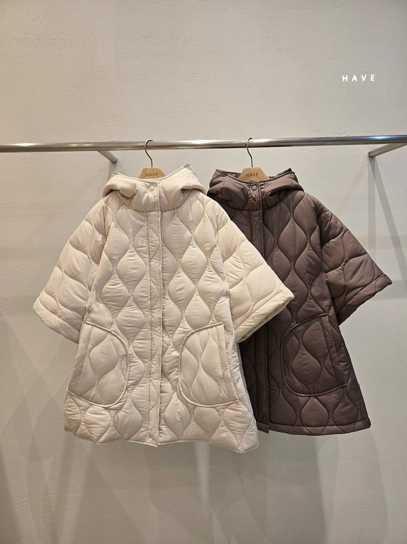 Have - Korean Women Fashion - #womensfashion - Hooded Padding Poncho