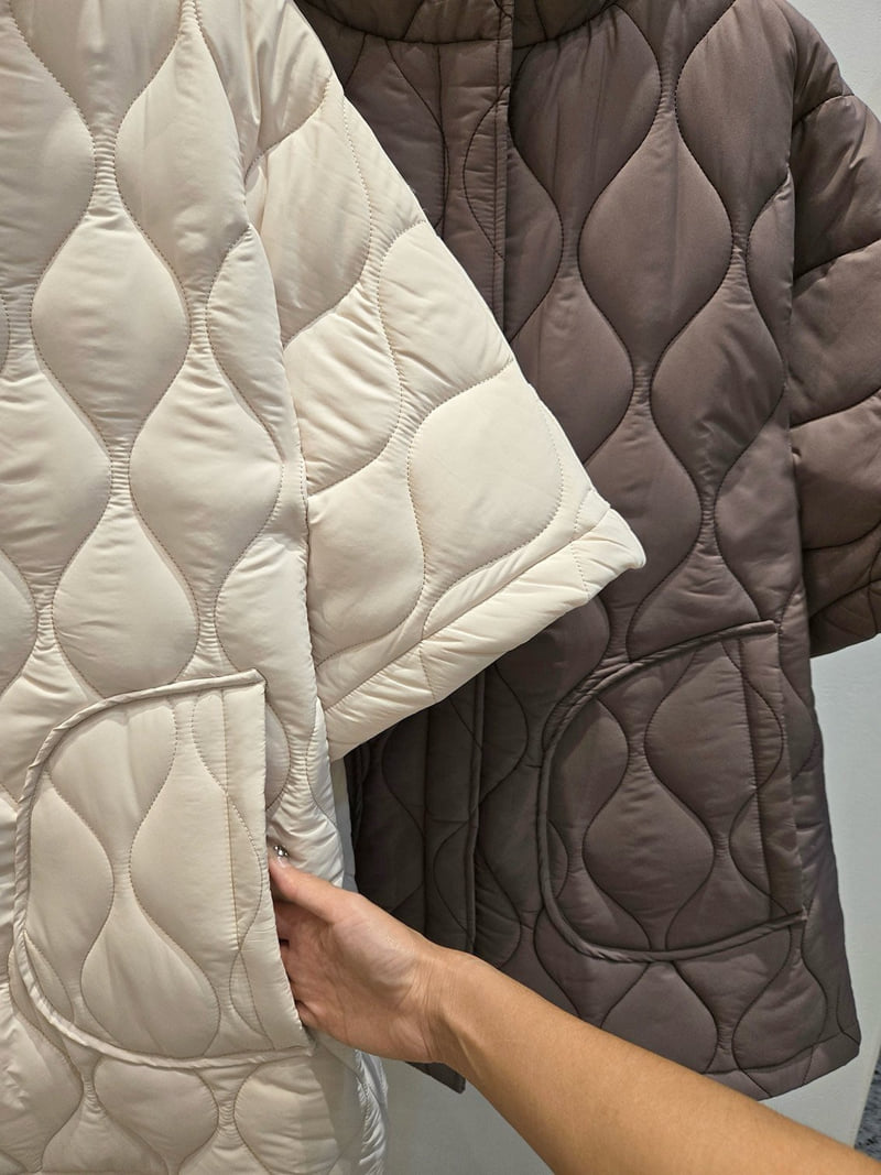 Have - Korean Women Fashion - #womensfashion - Hooded Padding Poncho - 3