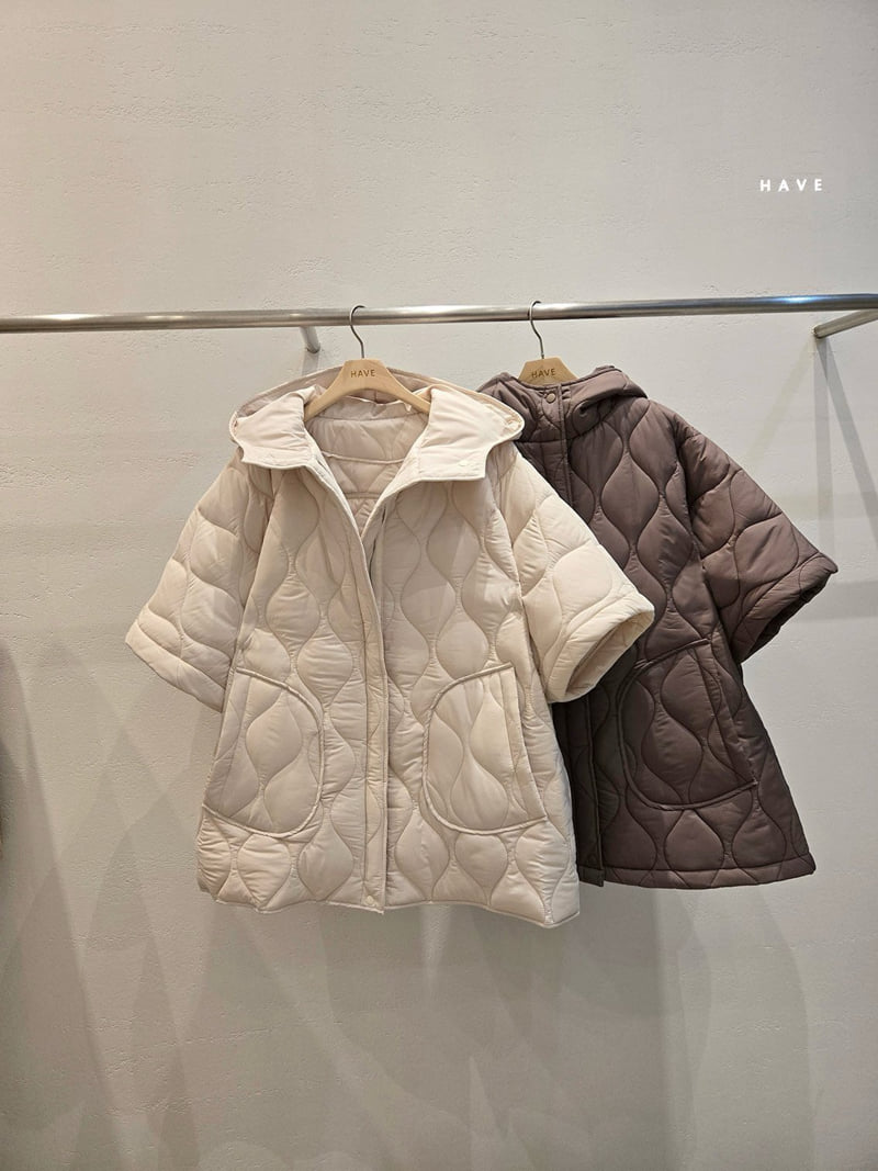 Have - Korean Women Fashion - #womensfashion - Hooded Padding Poncho - 5