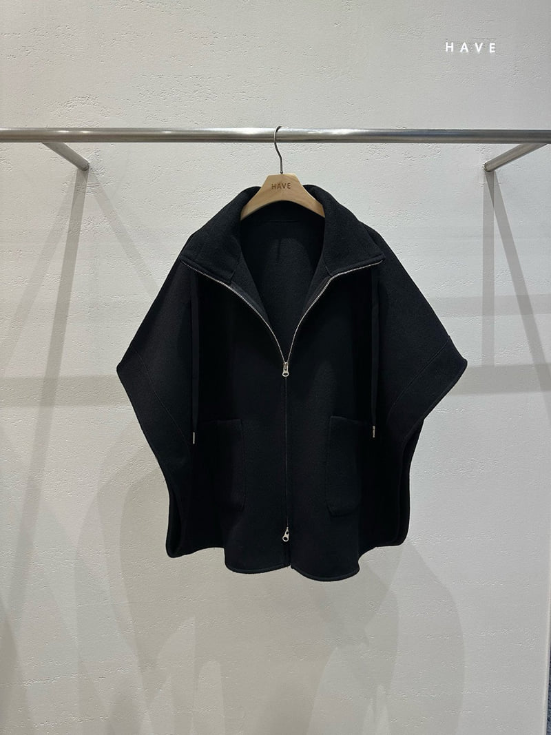 Have - Korean Women Fashion - #womensfashion - Cape Zip-Up Jacket - 3