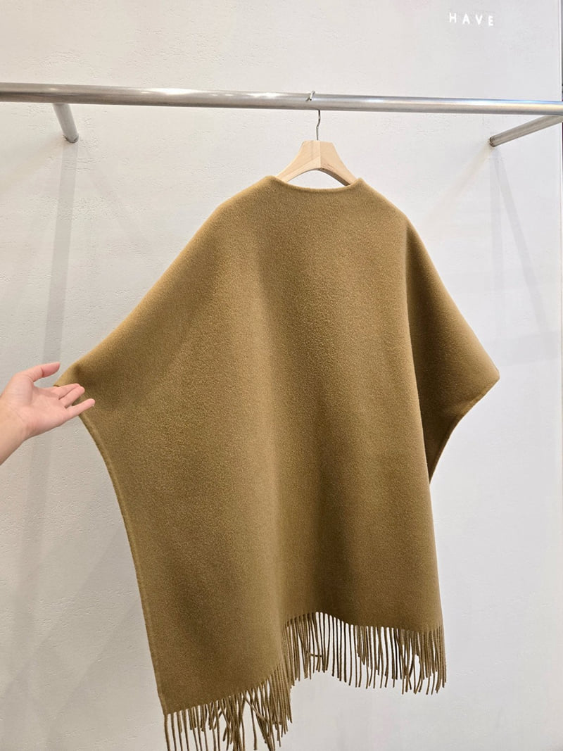 Have - Korean Women Fashion - #womensfashion - Wool Fringe Cape Handmade - 3