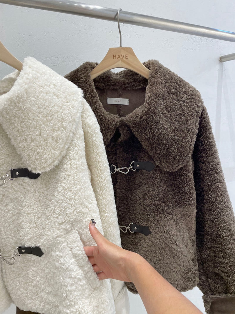 Have - Korean Women Fashion - #womensfashion - Big Collar Shearling Jacket - 2