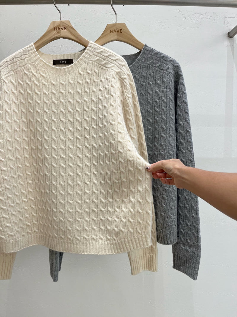 Have - Korean Women Fashion - #womensfashion - Cable Wholegarment Knit - 5