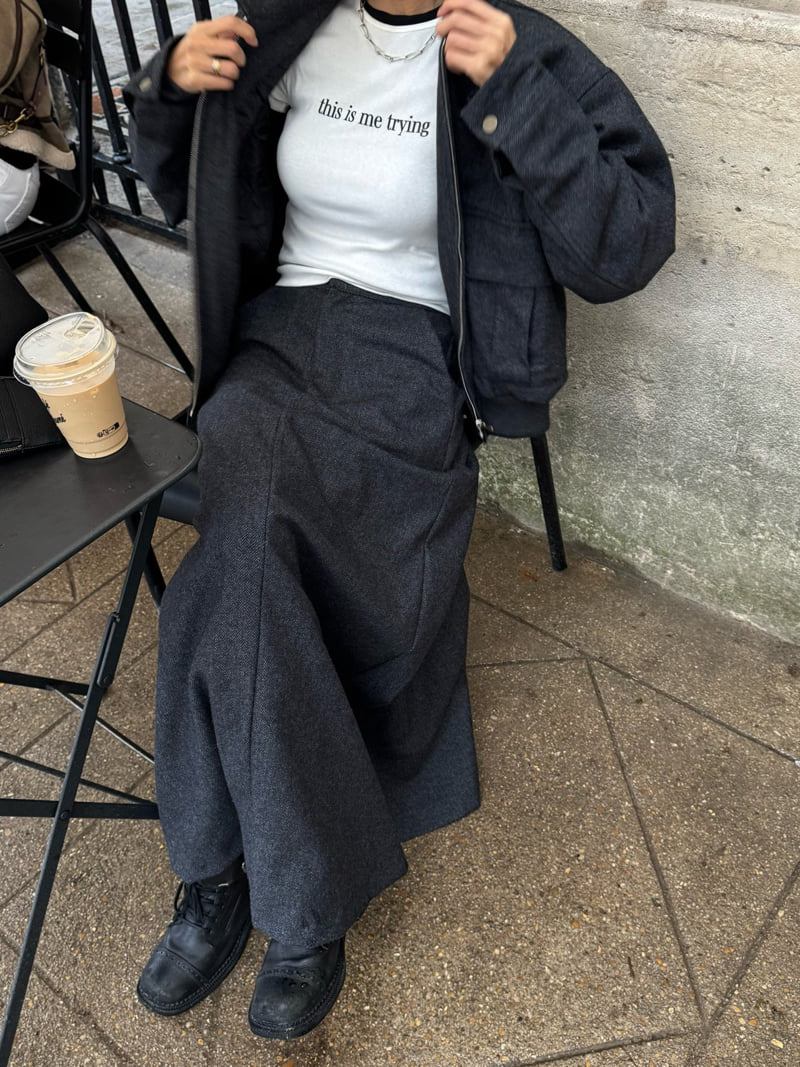 Heil - Korean Women Fashion - #momslook - Herringbone Padded Jacket - 10