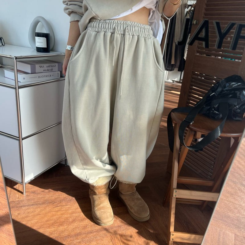 Heil - Korean Women Fashion - #restrostyle - Pigment Winter Fleece Pants - 4