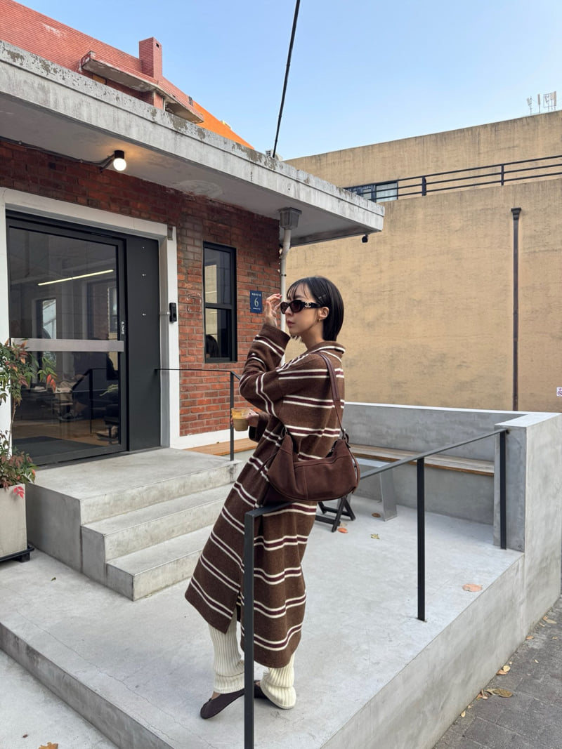 Heil - Korean Women Fashion - #thelittlethings - Striped Button One-piece - 2