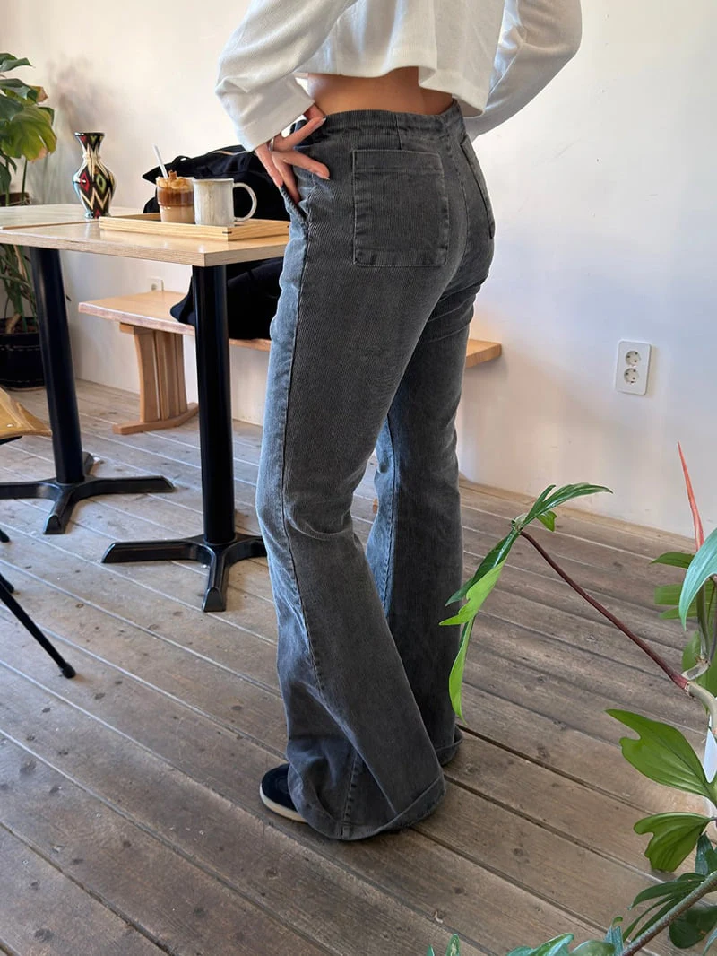 Heil - Korean Women Fashion - #womensfashion - Pigment Corduroy Pants - 6