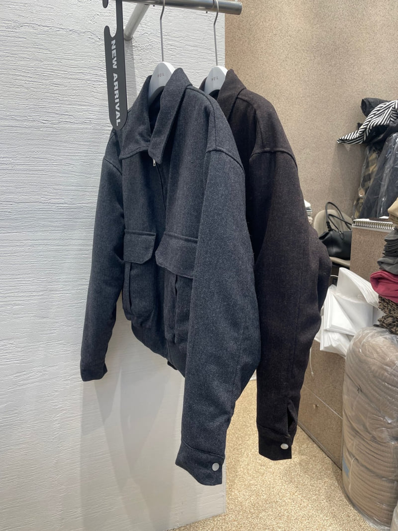 Heil - Korean Women Fashion - #womensfashion - Herringbone Padded Jacket