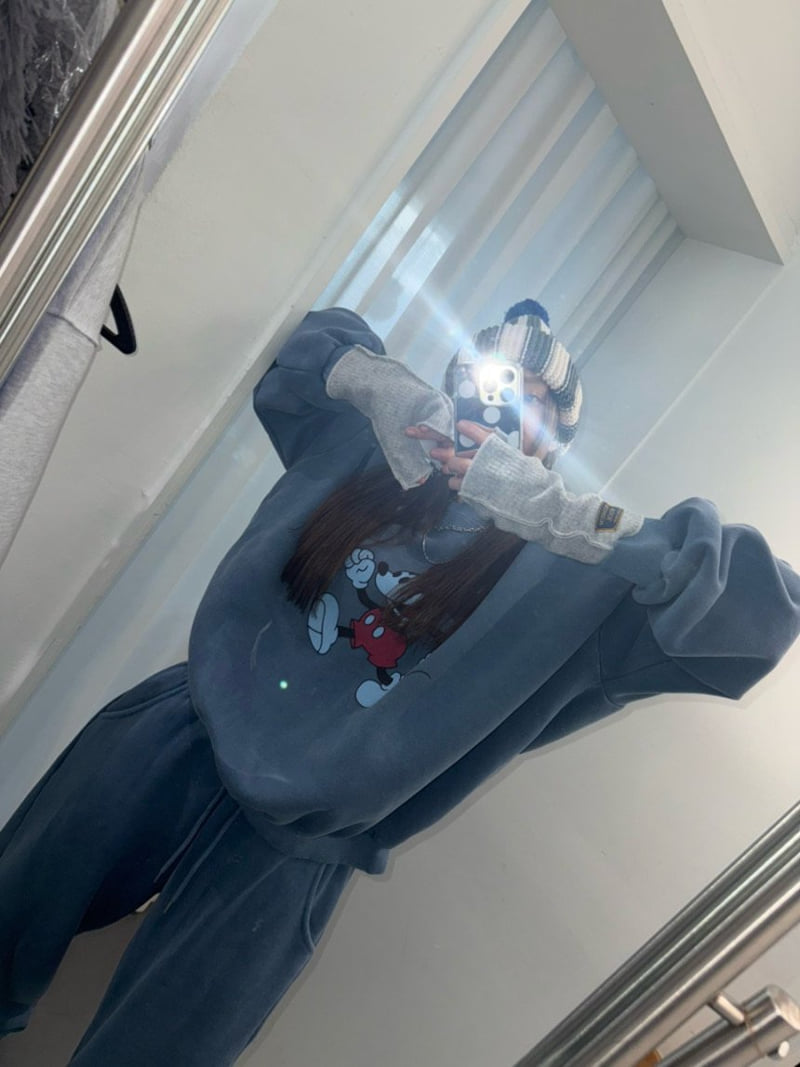 Heil - Korean Women Fashion - #womensfashion - Pigment Winter M Fleece Sweatshirt - 10