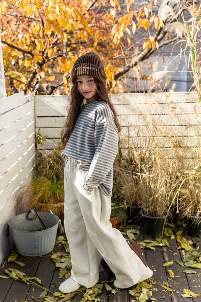 I Love Jesus - Korean Children Fashion - #discoveringself - Stripe Roten Long Sleeve Tee - 3