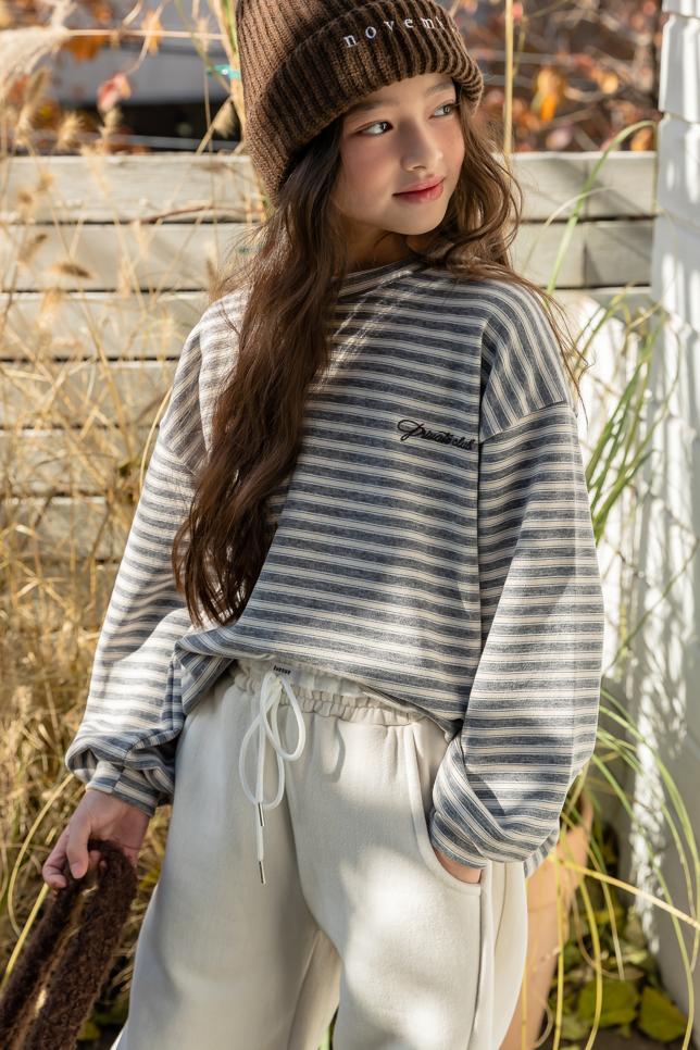 I Love Jesus - Korean Children Fashion - #kidsstore - Stripe Roten Long Sleeve Tee - 6