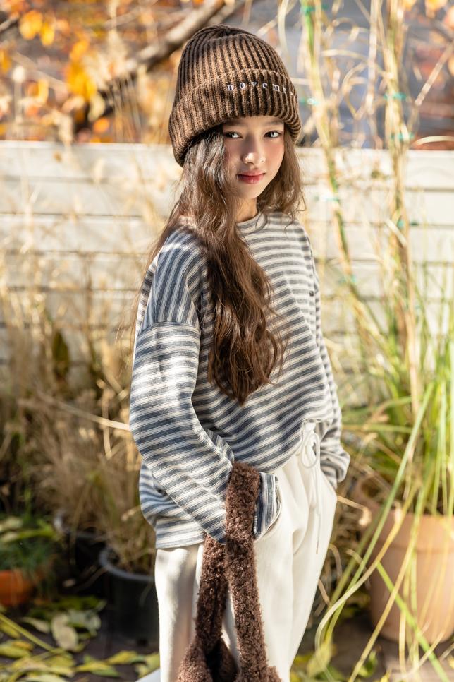 I Love Jesus - Korean Children Fashion - #prettylittlegirls - Stripe Roten Long Sleeve Tee - 12