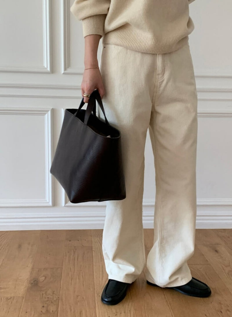 I'm here - Korean Women Fashion - #momslook - 638 Corduroy Straight Pants - 2