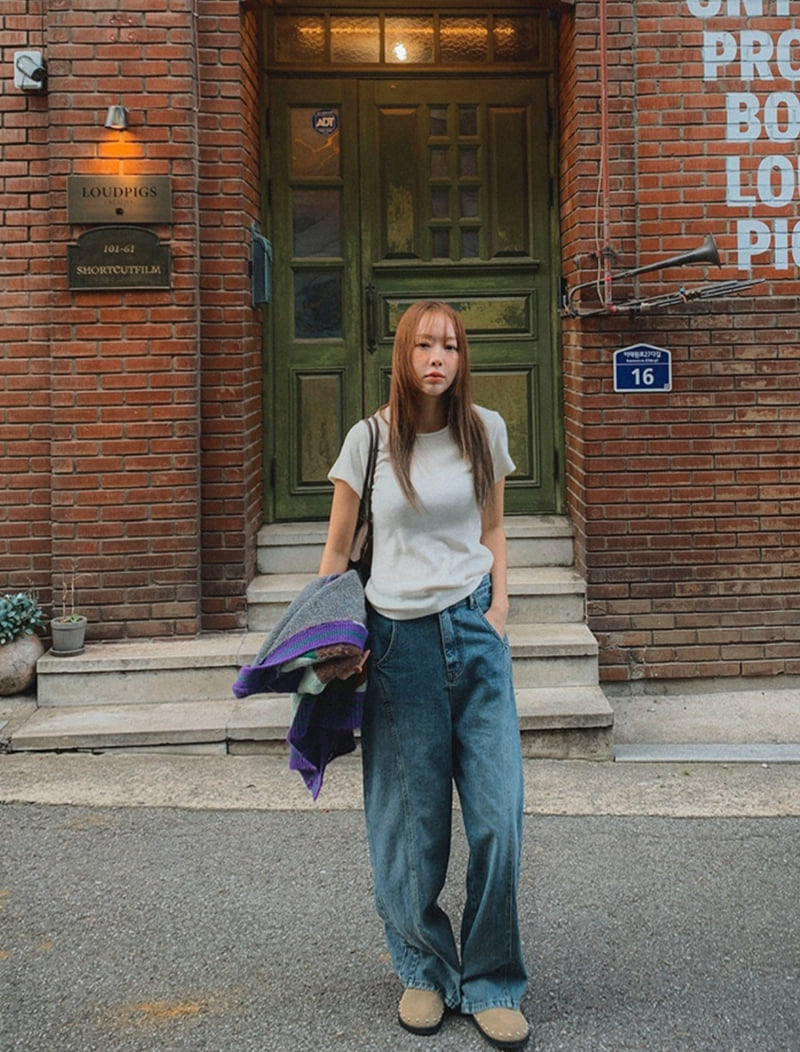 I'm here - Korean Women Fashion - #momslook - 895 Panel Round Wide Pants - 6