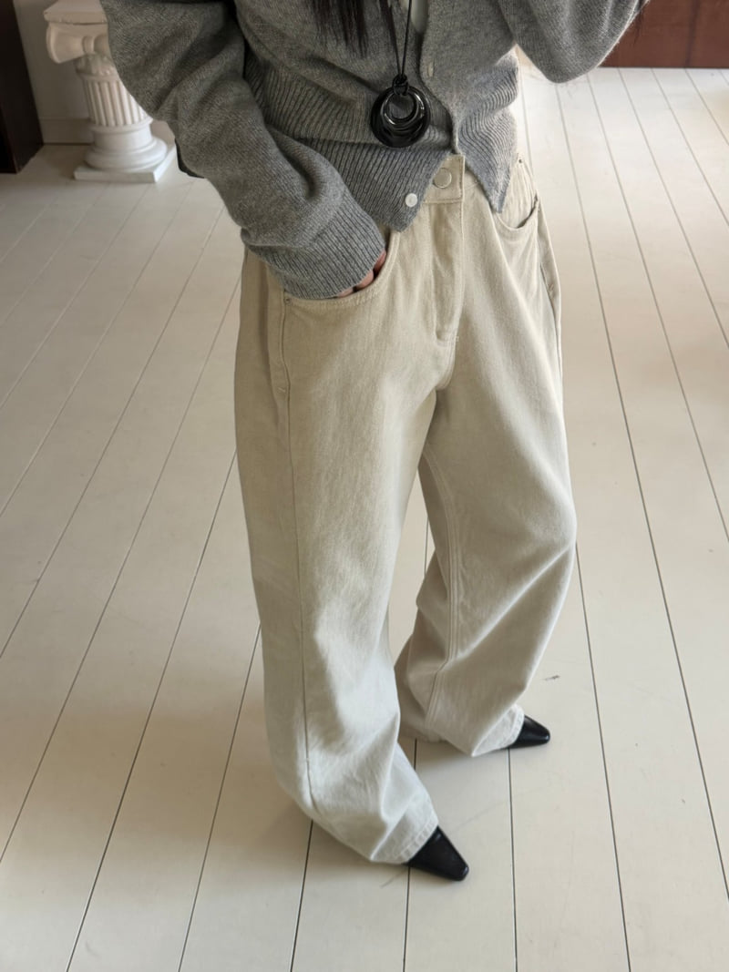 I'm here - Korean Women Fashion - #momslook - 647 Fleece Cotton Curve Jeans - 12