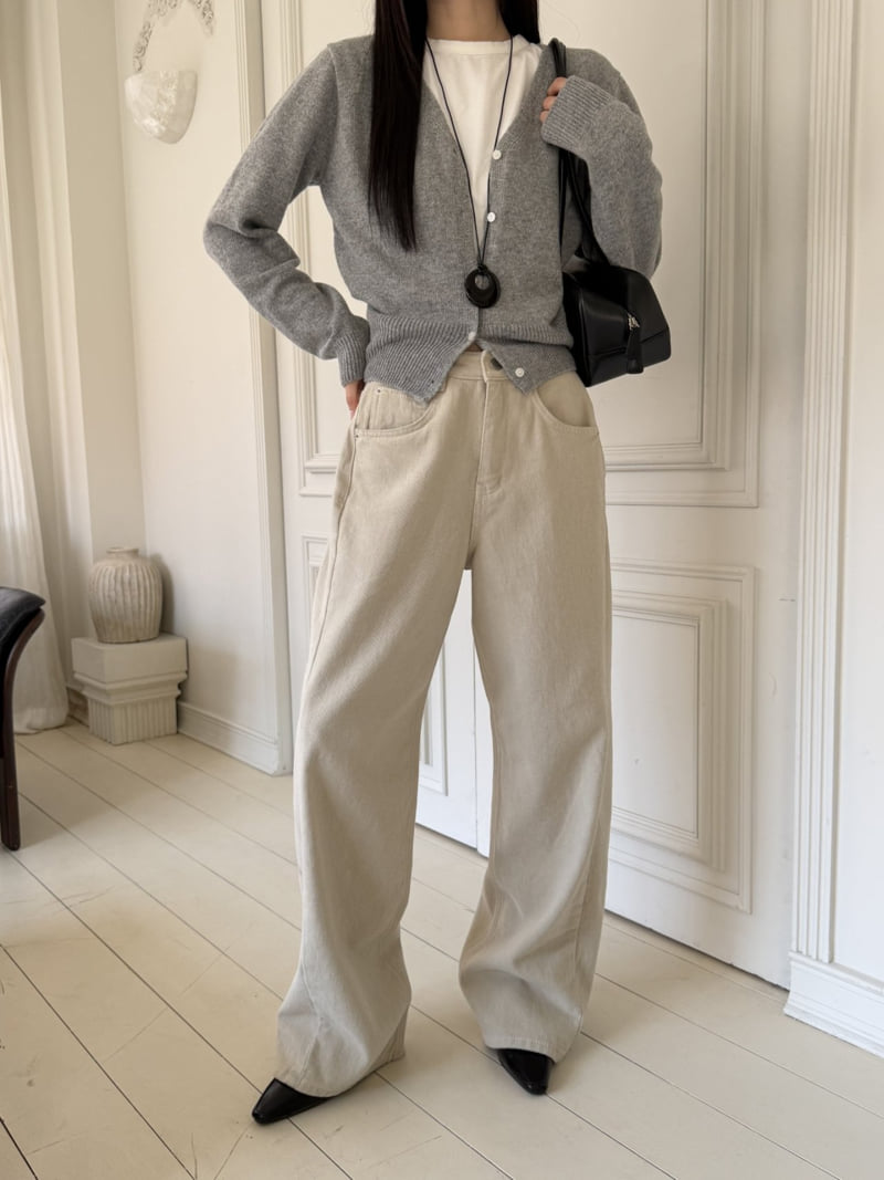 I'm here - Korean Women Fashion - #momslook - 647 Fleece Cotton Curve Jeans - 8