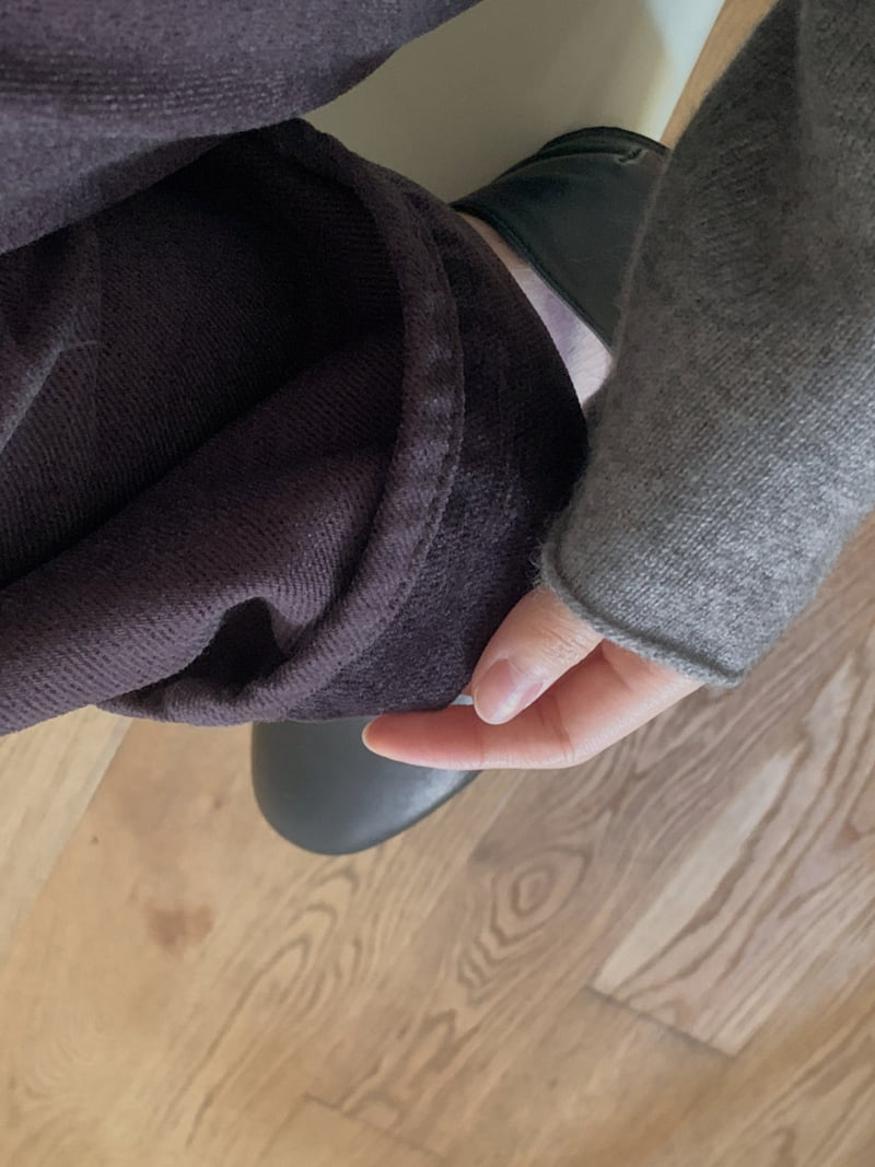 I'm here - Korean Women Fashion - #pursuepretty - 646 Fleece Cotton Wide Pants - 2