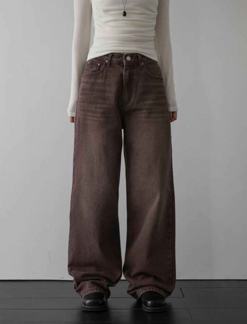 I'm here - Korean Women Fashion - #restrostyle - 864 Vintage Denim Pants - 6