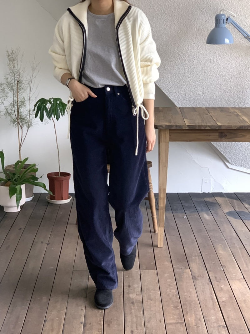 I'm here - Korean Women Fashion - #romanticstyle - 638 Corduroy Straight Pants - 8