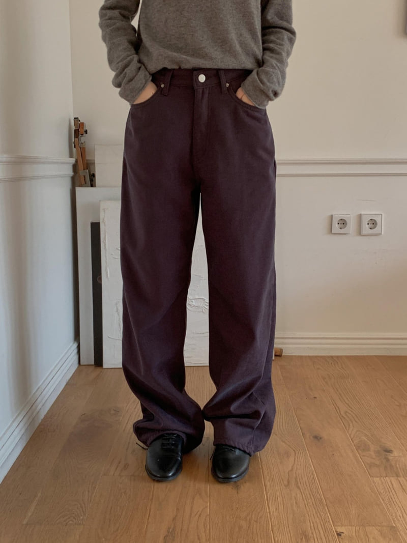 I'm here - Korean Women Fashion - #restrostyle - 646 Fleece Cotton Wide Pants - 4