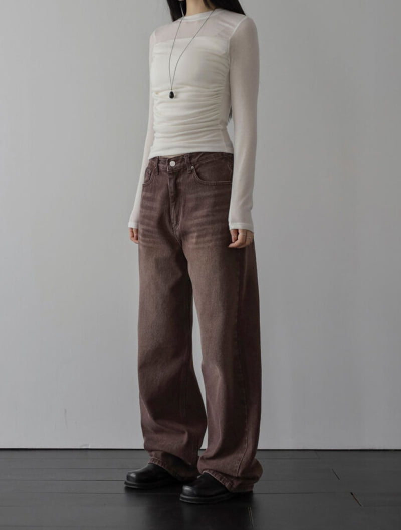 I'm here - Korean Women Fashion - #shopsmall - 864 Vintage Denim Pants - 8