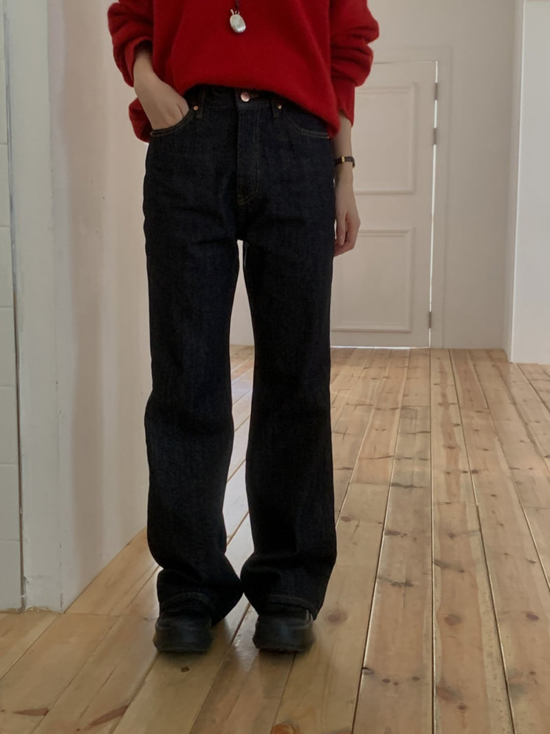 I'm here - Korean Women Fashion - #shopsmall - 901 Fleece Non Fade Bootcut Denim Pants
