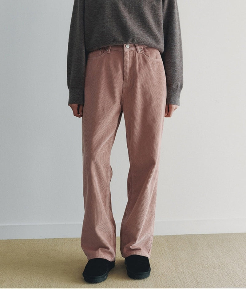 I'm here - Korean Women Fashion - #thatsdarling - 638 Corduroy Straight Pants - 10
