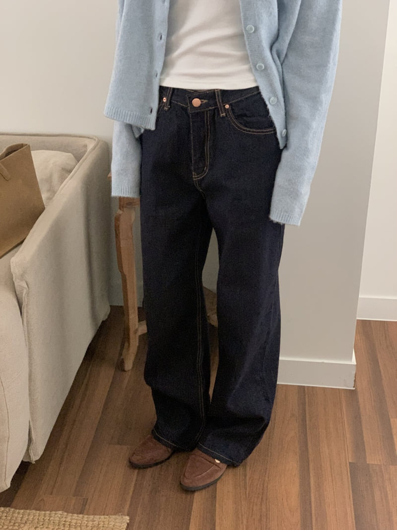 I'm here - Korean Women Fashion - #thatsdarling - 903 Fleece Non Fade Wide Denim Pants