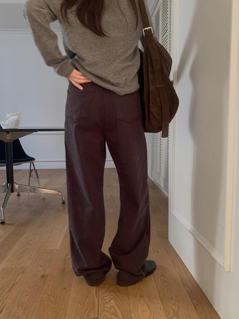 I'm here - Korean Women Fashion - #thelittlethings - 646 Fleece Cotton Wide Pants - 7