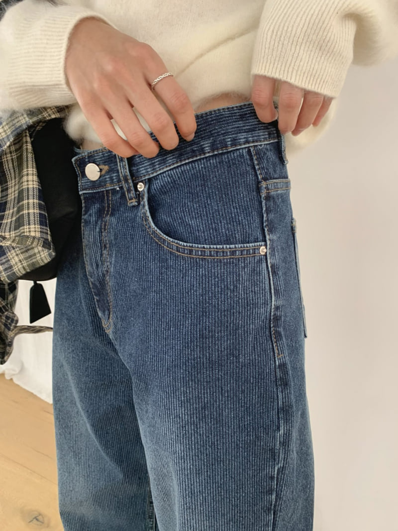 I'm here - Korean Women Fashion - #vintagekidsstyle - 900 Corduroy Denim Wide Pants - 8