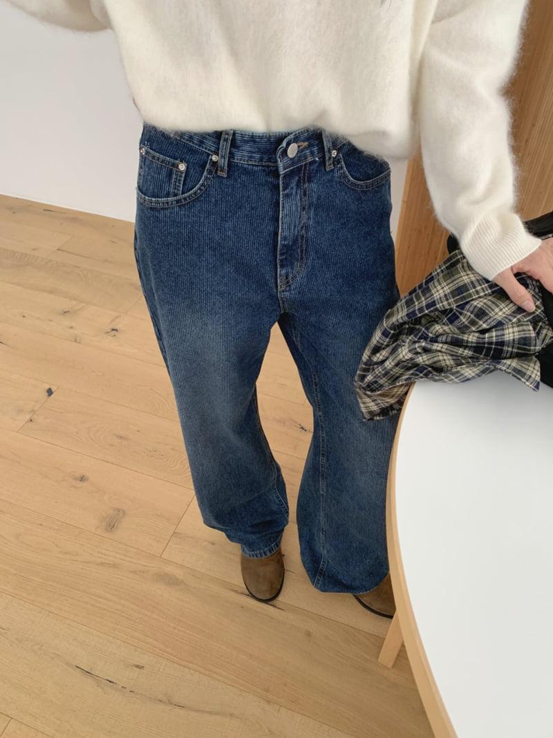 I'm here - Korean Women Fashion - #womensfashion - 900 Corduroy Denim Wide Pants - 6
