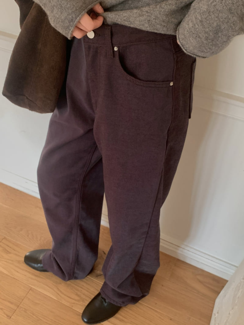 I'm here - Korean Women Fashion - #womensfashion - 646 Fleece Cotton Wide Pants - 9
