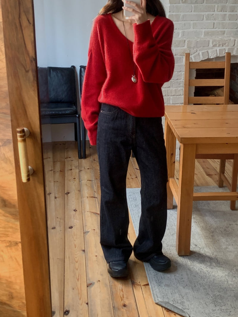 I'm here - Korean Women Fashion - #womensfashion - 901 Fleece Non Fade Bootcut Denim Pants - 5