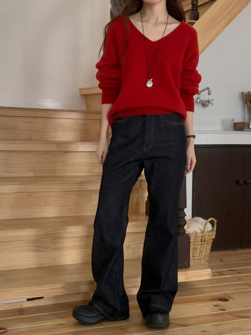 I'm here - Korean Women Fashion - #womensfashion - 901 Fleece Non Fade Bootcut Denim Pants - 9