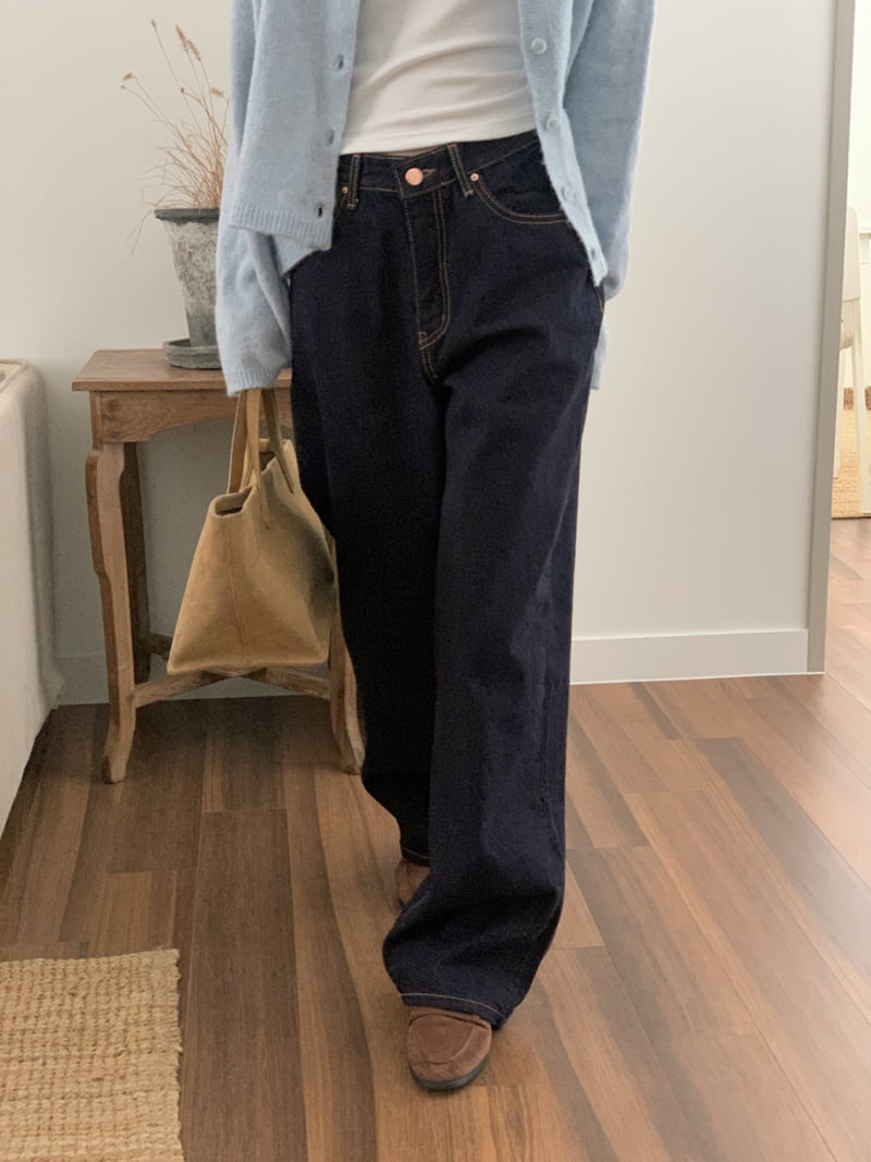 I'm here - Korean Women Fashion - #womensfashion - 903 Fleece Non Fade Wide Denim Pants - 10