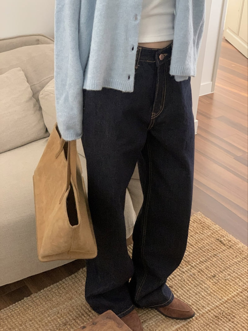 I'm here - Korean Women Fashion - #womensfashion - 903 Fleece Non Fade Wide Denim Pants - 6