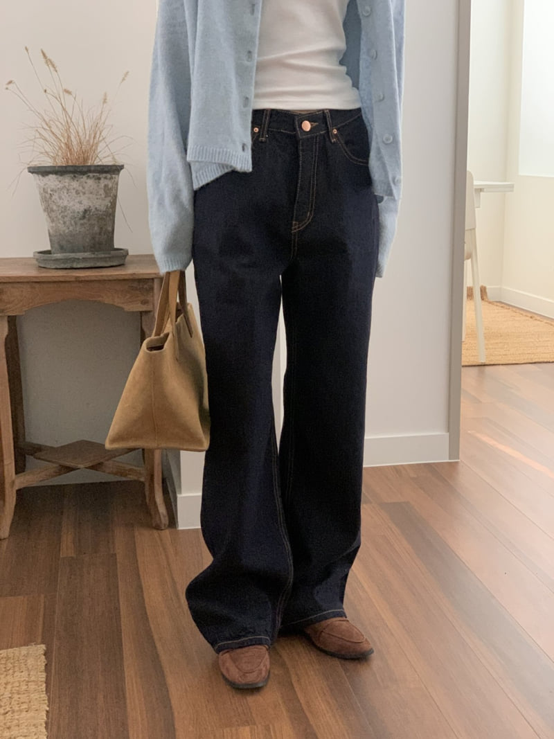 I'm here - Korean Women Fashion - #womensfashion - 903 Fleece Non Fade Wide Denim Pants - 8