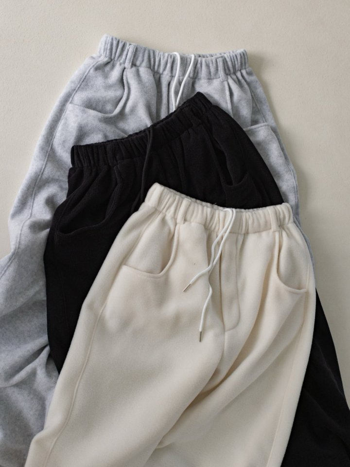 Inssense - Korean Women Fashion - #momslook - Side Panel Line Fleece Jogger Pants - 9