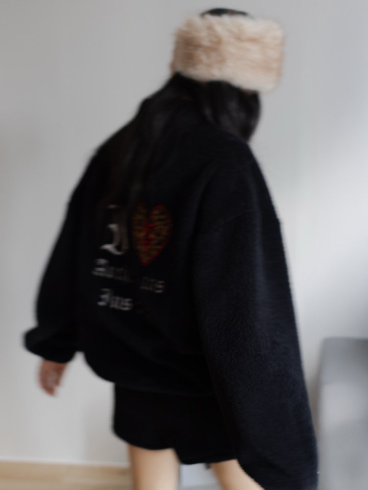 Inssense - Korean Women Fashion - #womensfashion - Love Bites Teddy Fleece Half-Zip - 8