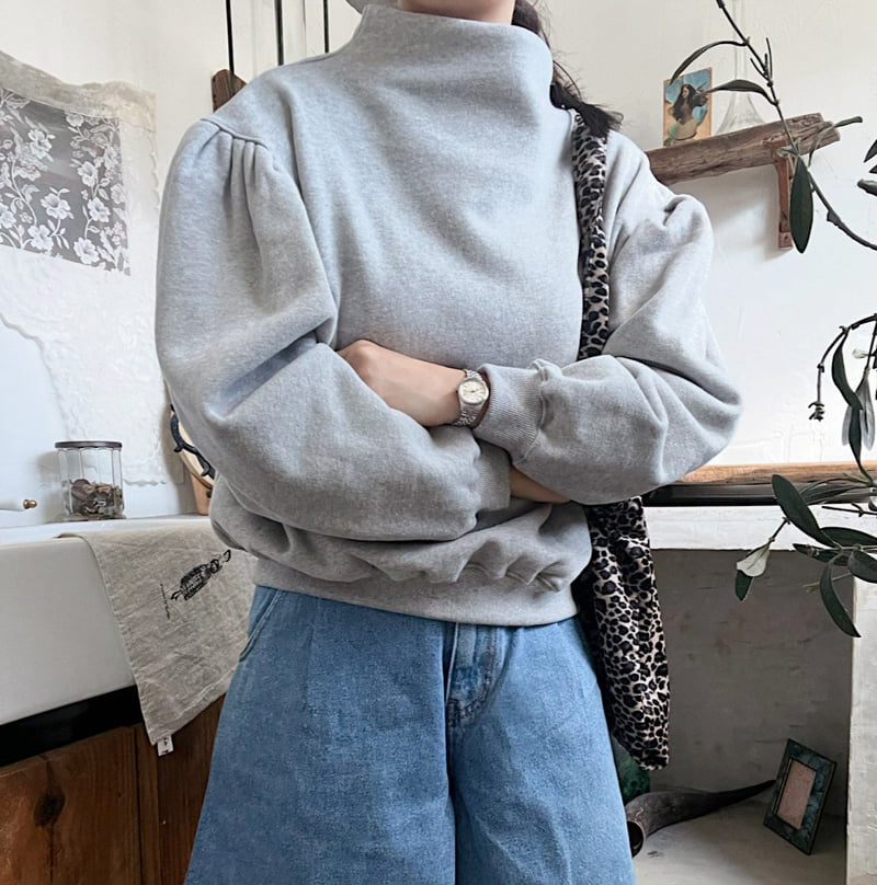 Lagrass - Korean Women Fashion - #momslook - Puff Sweatshirt - 7
