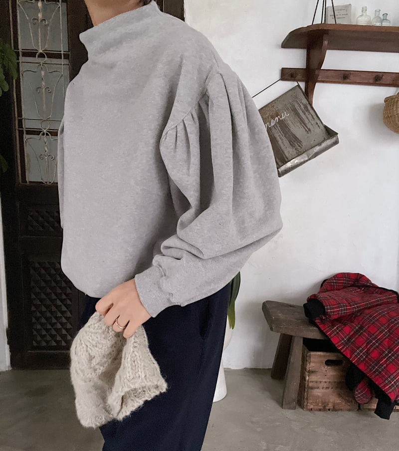 Lagrass - Korean Women Fashion - #pursuepretty - Puff Sweatshirt