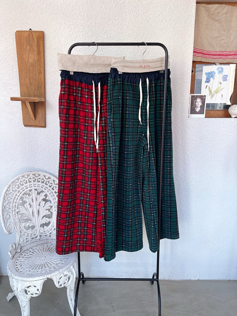 Lagrass - Korean Women Fashion - #thatsdarling - Eve Check Pants - 7