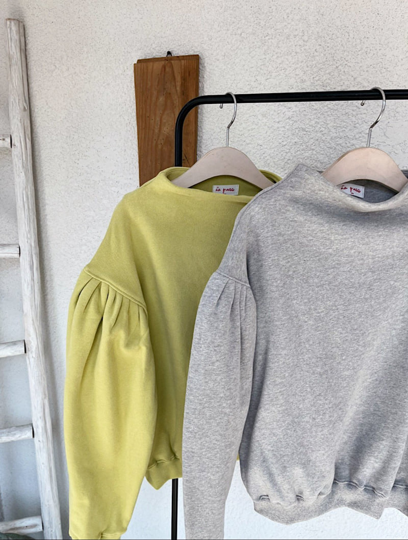 Lagrass - Korean Women Fashion - #womensfashion - Puff Sweatshirt - 12