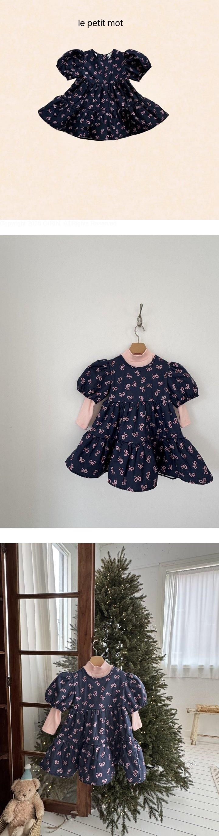 Le petitmot - Korean Children Fashion - #kidsshorts - Ribbon Bonding One-piece - 2