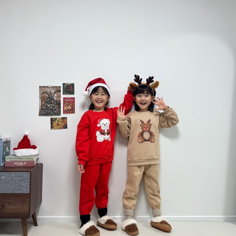 Little Rabbit - Korean Children Fashion - #Kfashion4kids - Fleece Rudol Bear Set - 3