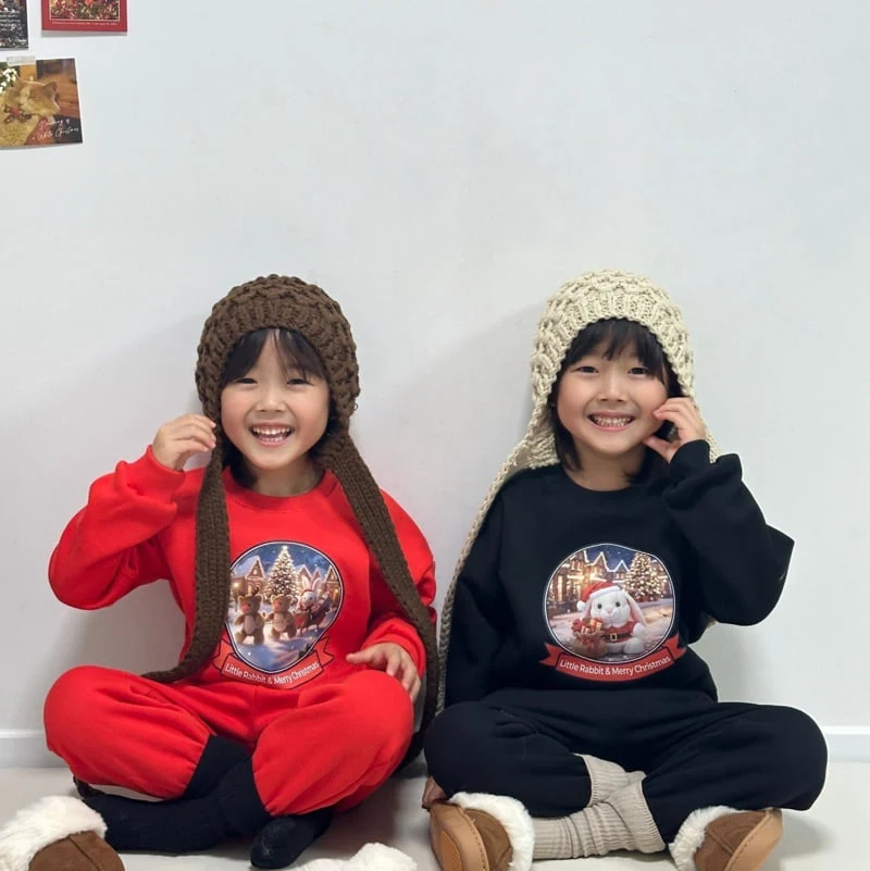 Little Rabbit - Korean Children Fashion - #Kfashion4kids - Fleece Rabbit Santa Set - 2